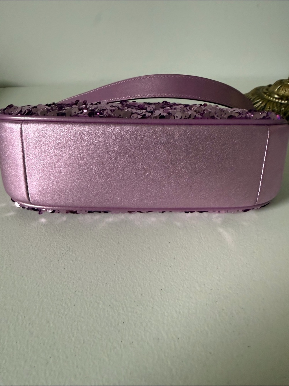 Coach Teri Mini Sequin Lilac Bag NWT - Picture 3 of 6